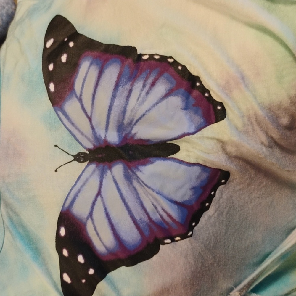 5/$20 No Boundaries Xs Tie Dye Tank Top With Butterfly - Picture 4 of 5